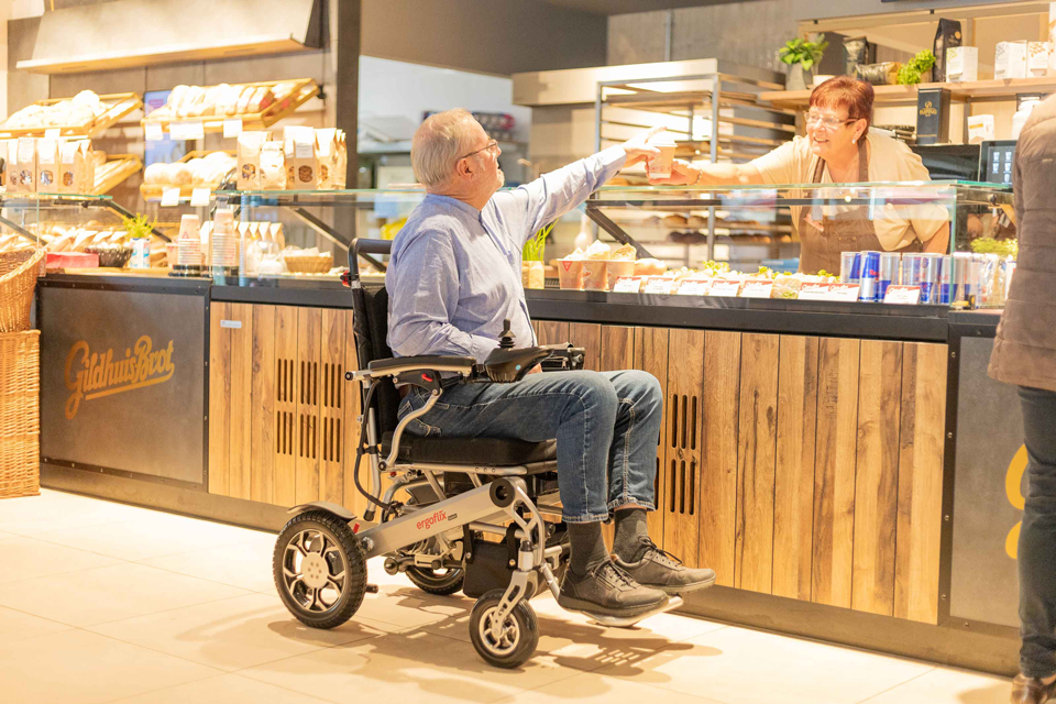 ergoflix basic beim Bäcker